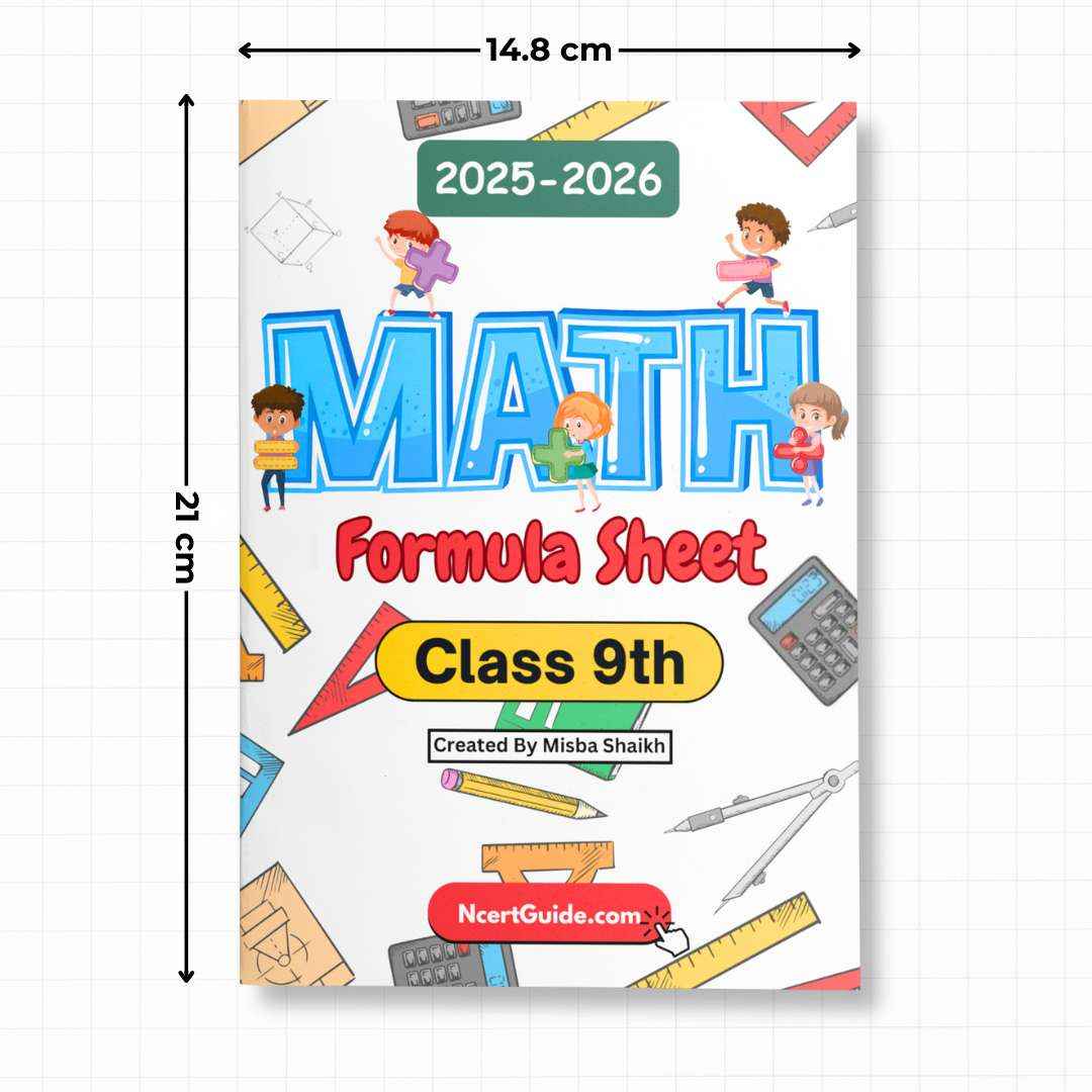 Class 9 Math Formula Sheet 2025-2026